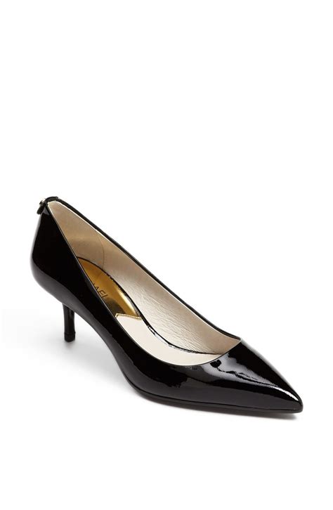 michael kors shoes black heels|Michael Kors black kitten heels.